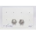 Stud Earrings 925 Sterling Silver Engraved Crystal Stone Women Handmade B492